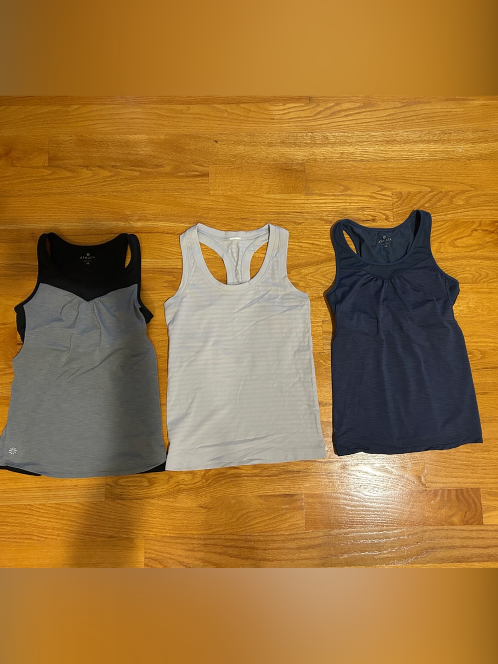 Athleta Women's Racerback Tank Tops - Black, Light Gray, Navy